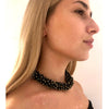 Big Azore Necklace frosted black/gold - MIMI SCHOLER