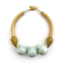 Agate Drop Necklace beige/lightblue - MIMI SCHOLER