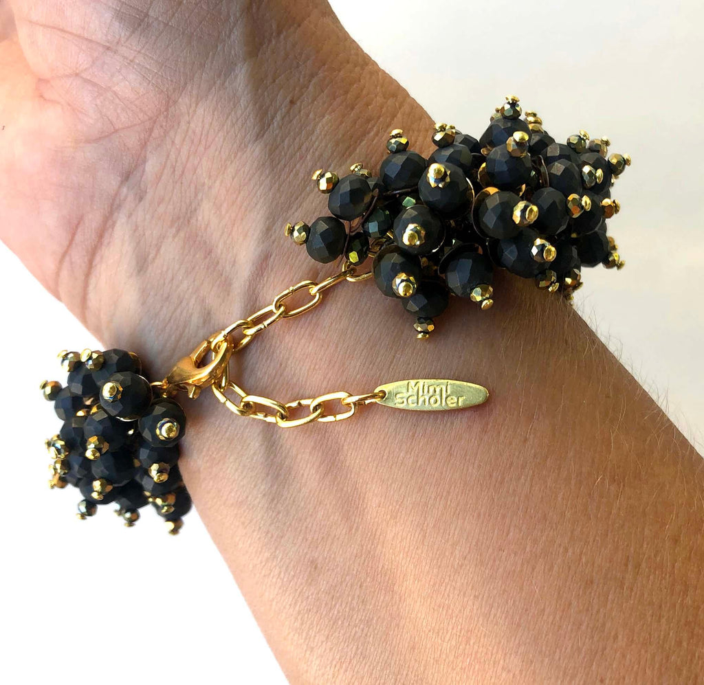 Big Azore Bracelet black/gold - MIMI SCHOLER
