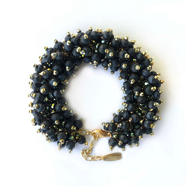 Big Azore Bracelet black/gold - MIMI SCHOLER