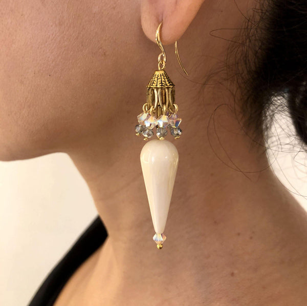 Doha Earrings white - MIMI SCHOLER