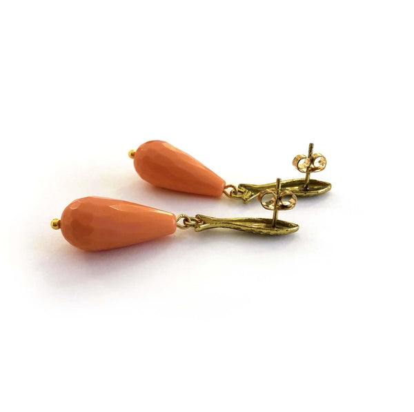 Fish Earrings with Coral drop - MIMI SCHOLER