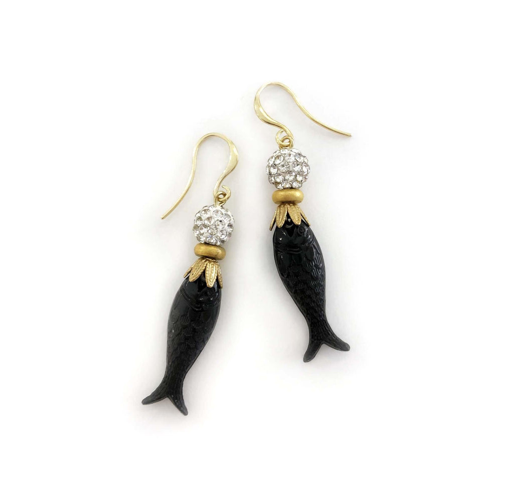 Fish Earrings black - MIMI SCHOLER