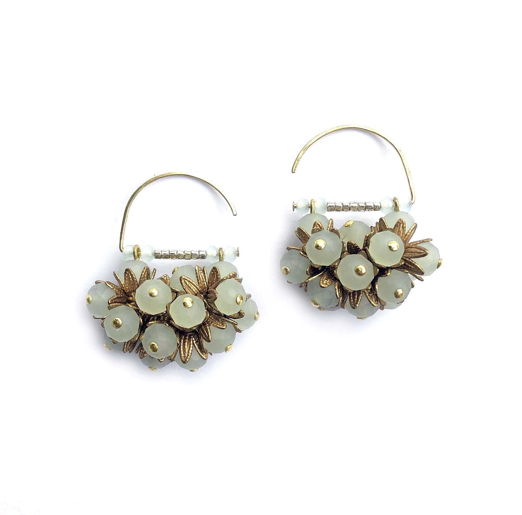 Big Mil Flores Earrings aqua - MIMI SCHOLER