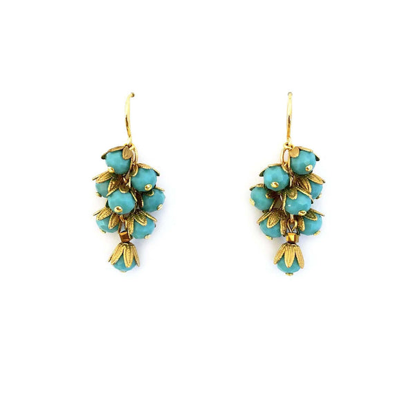 Small Mil Flores Earrings turquoise - MIMI SCHOLER