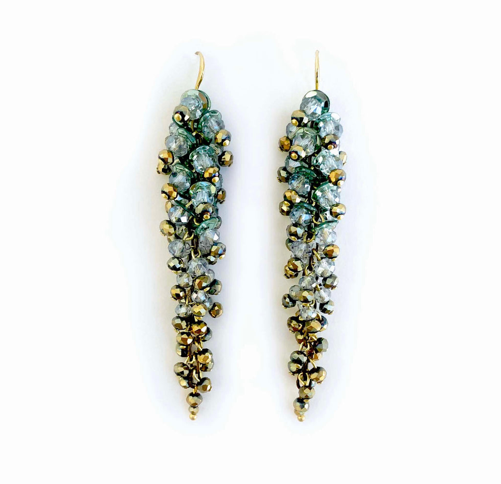 Saba Earrings lightblue/gold - MIMI SCHOLER