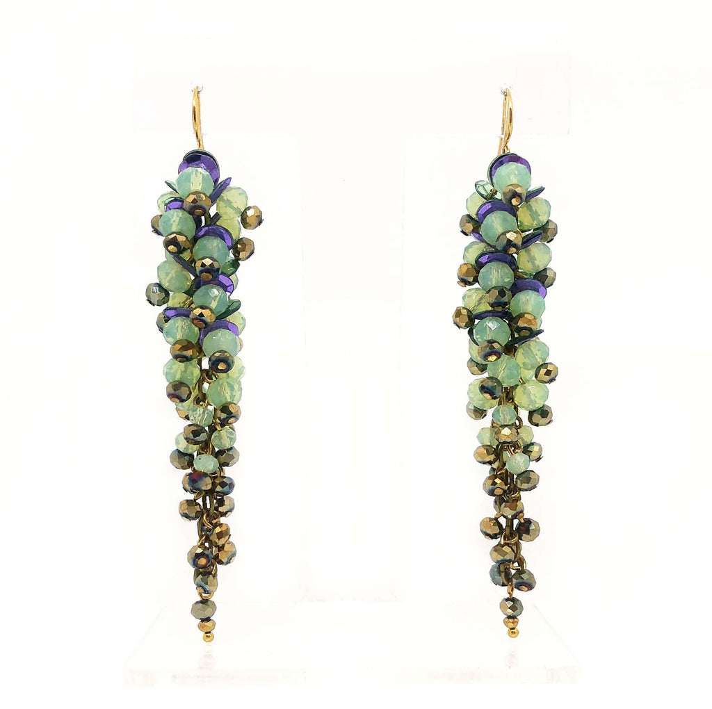 Saba Earrings light-green/purple - MIMI SCHOLER