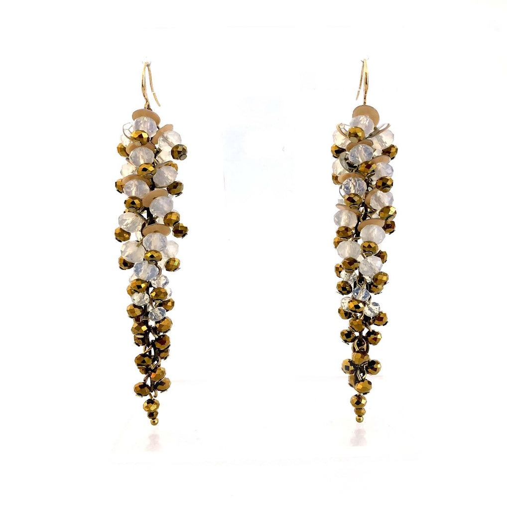 Saba Earrings white/gold/rose - MIMI SCHOLER