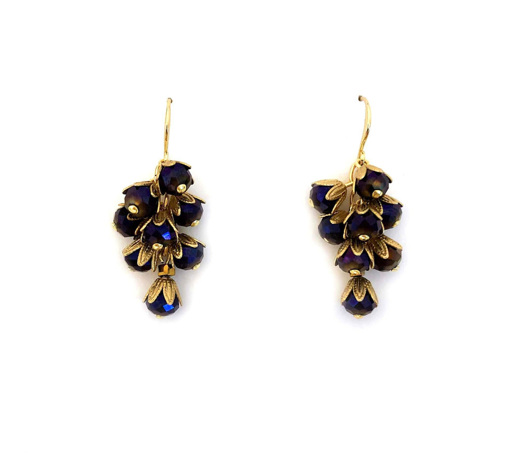 Small Mil Flores Earrings dark purple - MIMI SCHOLER