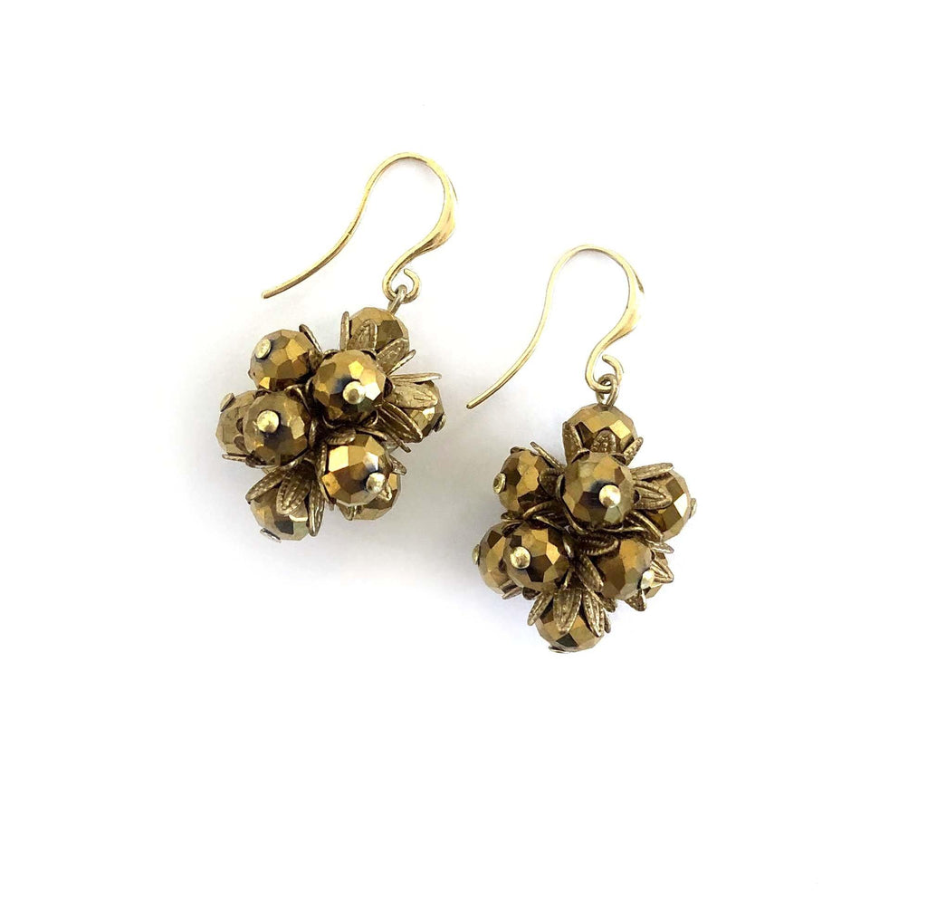 Round Mil Flores Earrings gold - MIMI SCHOLER
