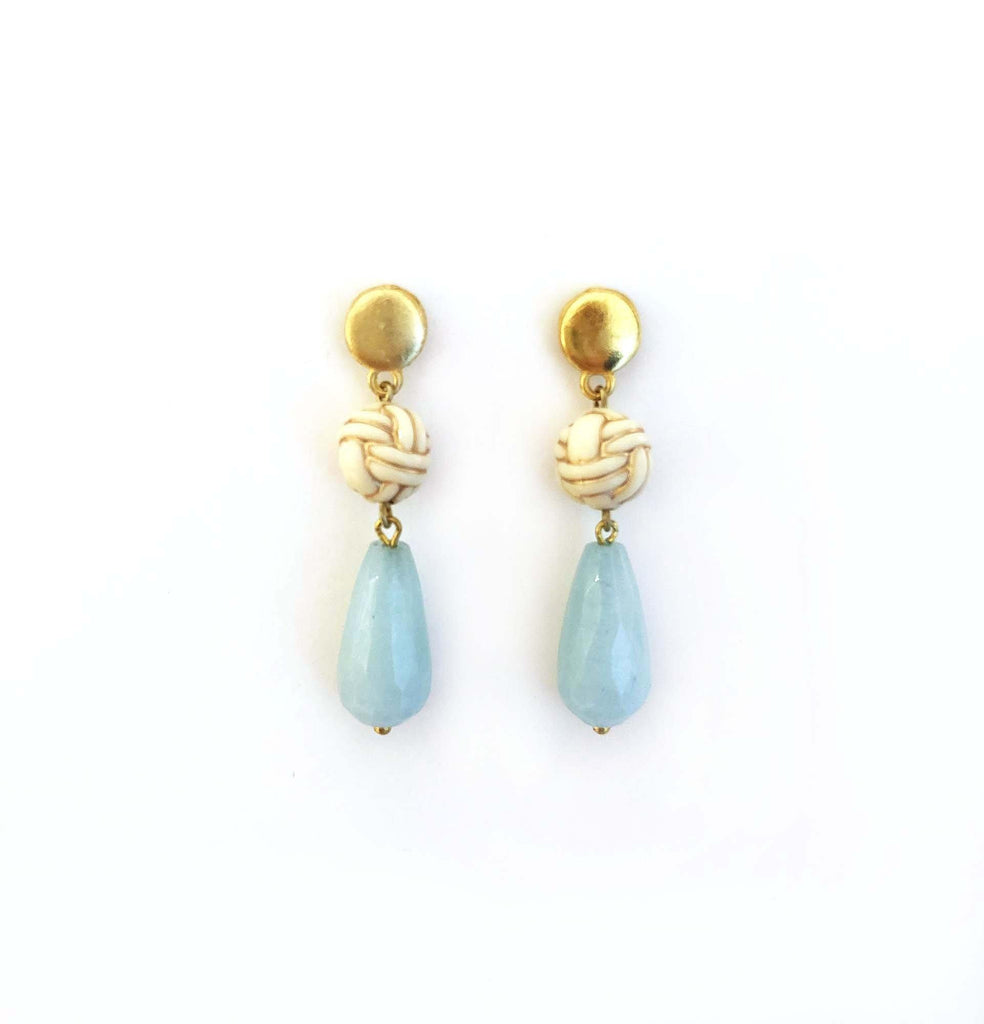 Chinese Knot Studs light blue - MIMI SCHOLER