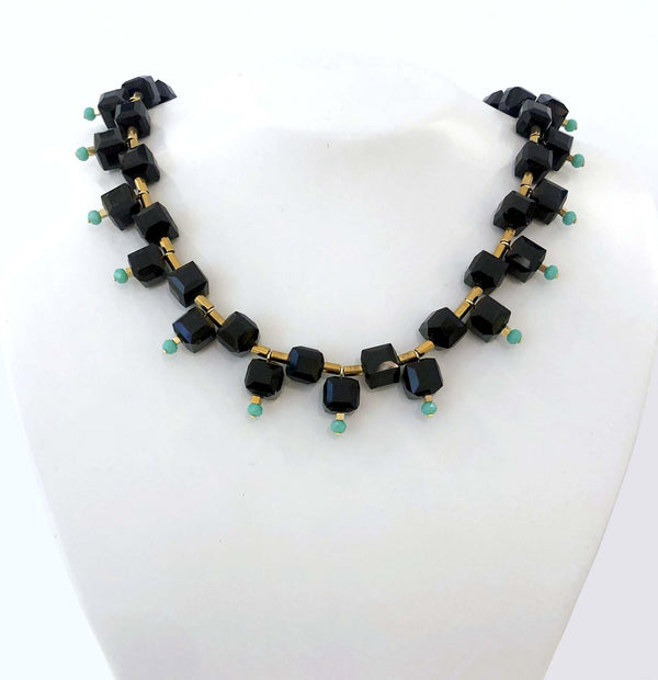 Vienna Necklace black/green - MIMI SCHOLER